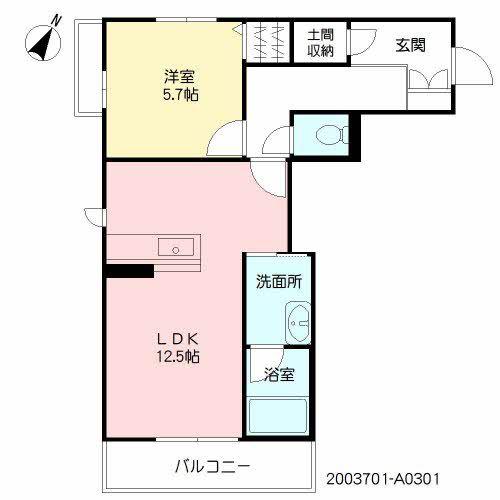 SHAMAISON GRANF(1LDK/3階)の間取り写真