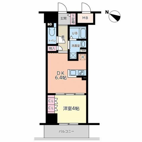 神戸元町NOAH(1DK/4階)の間取り写真