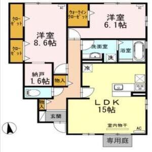 エスポワール真伝(2LDK/1階)の間取り写真