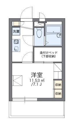 レオパレスル コントワールVI(1K/1階)の間取り写真