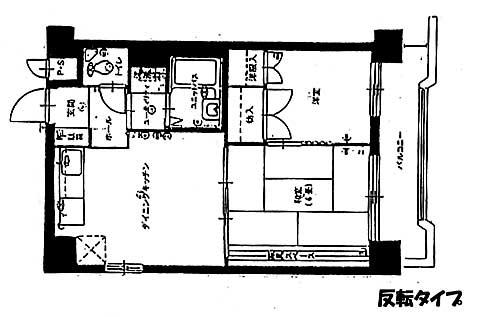 グランドール68(2DK/3階)の間取り写真