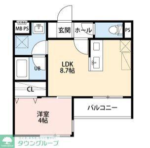 リーブルファイン葛飾小菅(1LDK/2階)の間取り写真