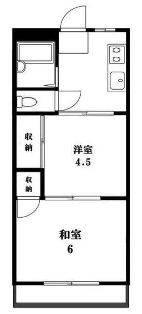 グリーン第3ハイツ(2K/2階)の間取り写真