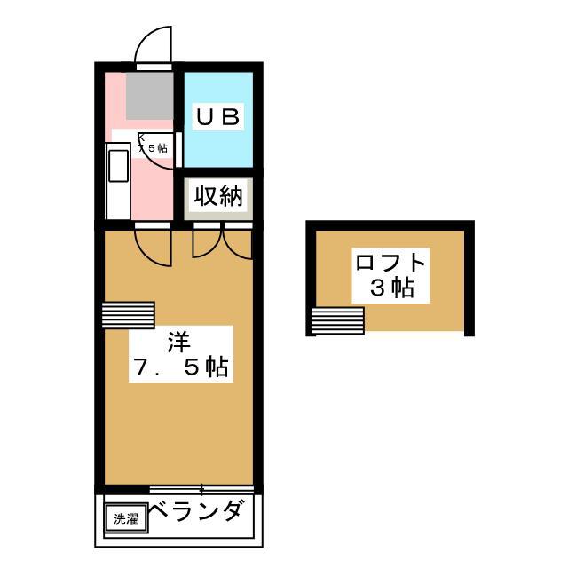 メゾンドK(1K/1階)の間取り写真