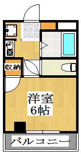 明光ハウス(1K/4階)の間取り写真