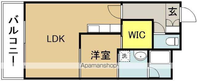 ソラーレ霧島(1LDK/3階)の間取り写真