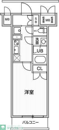 LUNIQ高島平(1K/7階)の間取り写真