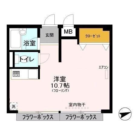 M M DAIMON(ワンルーム/2階)の間取り写真