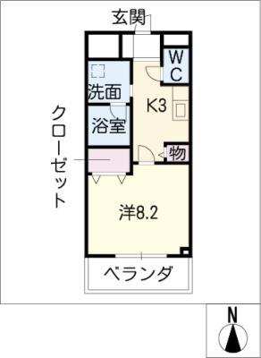 MAEYAMA FLAT(1K/1階)の間取り写真