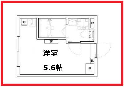 ボアソルテ町屋(ワンルーム/2階)の間取り写真