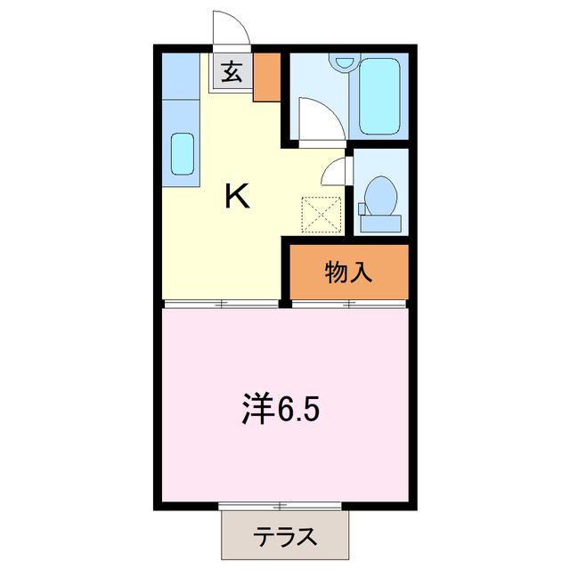ホープウェル青野(1DK/1階)の間取り写真