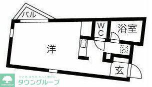 コスモリード高円寺サウス(1K/2階)の間取り写真