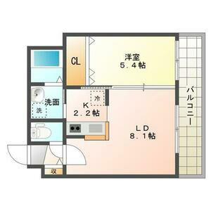 セブンスコートN14(1LDK/3階)の間取り写真