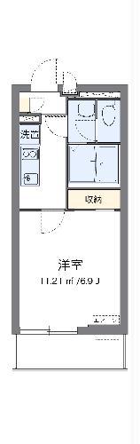 クレイノビッグアロー川崎(1K/3階)の間取り写真