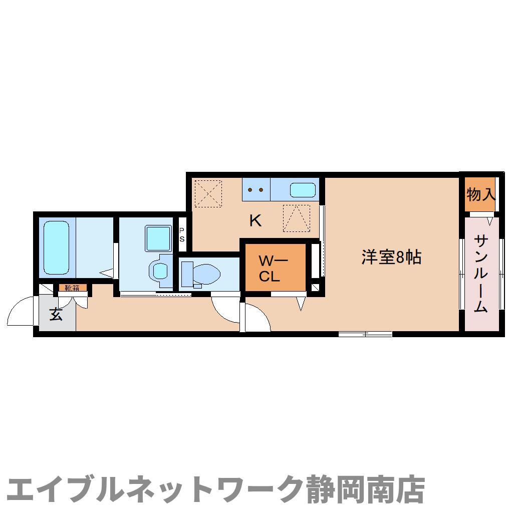 セリーン ネスト(1K/1階)の間取り写真
