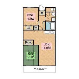 トークストリートアソガワ(2LDK/5階)の間取り写真