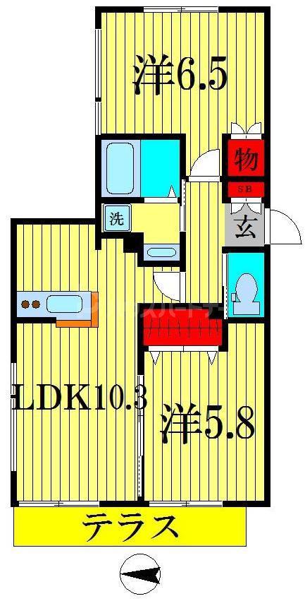 コート グランパパ(2LDK/1階)の間取り写真