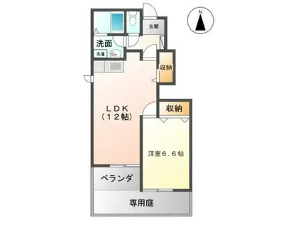 MASAKO(1LDK/1階)の間取り写真