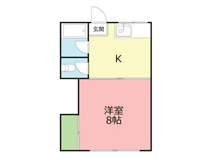 清水コーポ3(1K/1階)の間取り写真