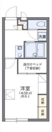 レオパレスエントラレ(1K/1階)の間取り写真