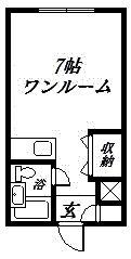 宮の杜ハイツ(ワンルーム/3階)の間取り写真