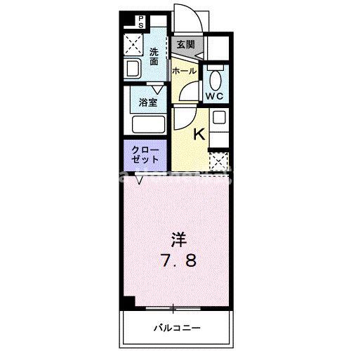 ファインズ コート(ワンルーム/2階)の間取り写真