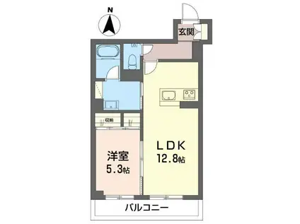 プレミアス幕張本郷(1LDK/3階)の間取り写真
