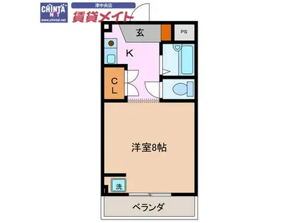 エクセルコートV(ワンルーム/5階)の間取り写真