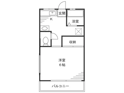 ハイツコウチ(1K/1階)の間取り写真
