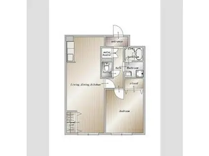 静岡スカイタウン(1LDK/5階)の間取り写真