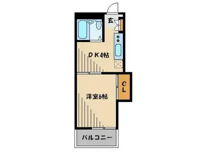 コートアネックス岸町(1DK/3階)の間取り写真