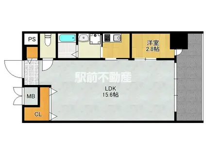 D.CLAREST MELDIA早良街道(1LDK/2階)の間取り写真