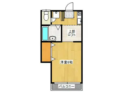 プチメゾン小川(1K/1階)の間取り写真