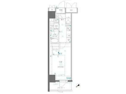 アルファレジデンシア南千住(1K/7階)の間取り写真