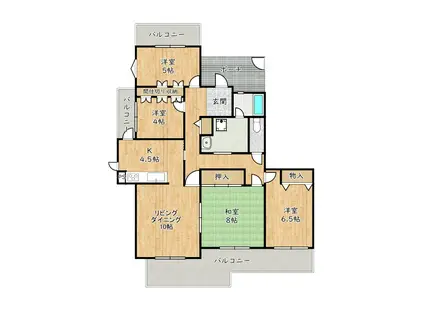 泉北御池台第3 1棟(4LDK/1階)の間取り写真