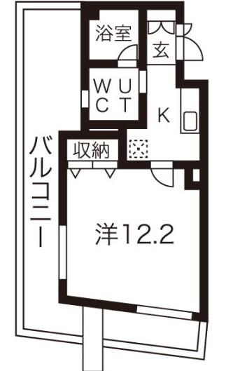 エスポアール光洋(1K/9階)の間取り写真
