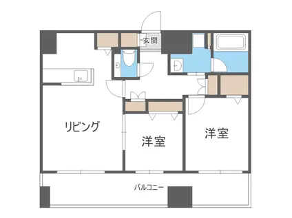 MJ SQUARE KOTONI(2LDK/3階)の間取り写真