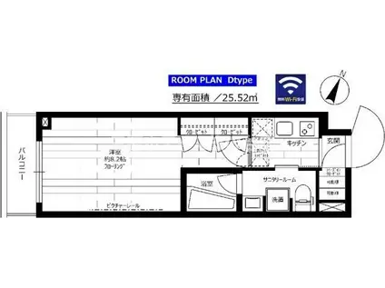 グランドコンシェルジュ大森本町IIアジールコート(1K/5階)の間取り写真