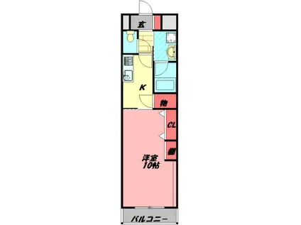 サンセールV(1K/3階)の間取り写真