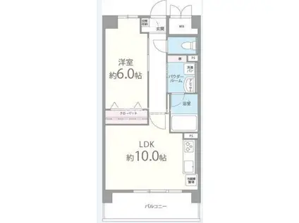 プレステイジEXE(1LDK/4階)の間取り写真