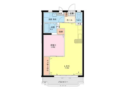 ピュアハイツ(2LDK/2階)の間取り写真