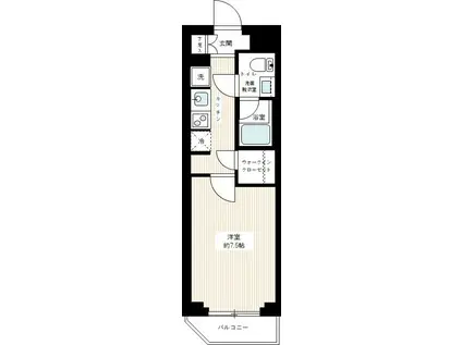 AZEST亀戸II(1K/4階)の間取り写真