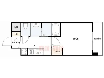 エステムコート神戸大倉山公園(1K/3階)の間取り写真