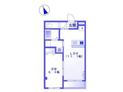LA SEED REVE(1LDK/3階)の間取り写真
