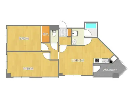 グレイスYTパレス(2LDK/2階)の間取り写真