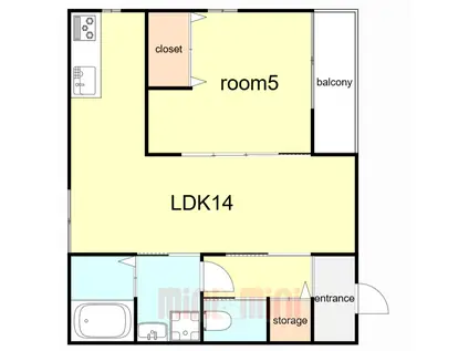 MAISON LUMIERE(1LDK/1階)の間取り写真