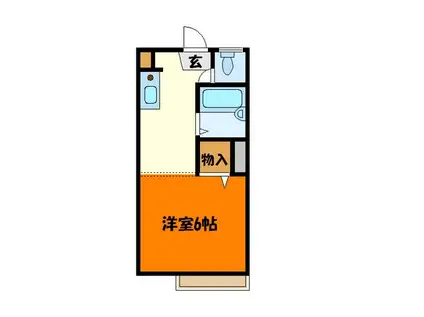 フォレスト6番館(1K/2階)の間取り写真