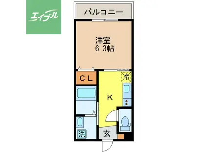セントポリア泉(1K/1階)の間取り写真