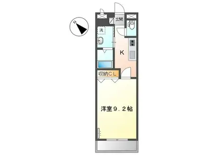 アシューレ(1K/1階)の間取り写真