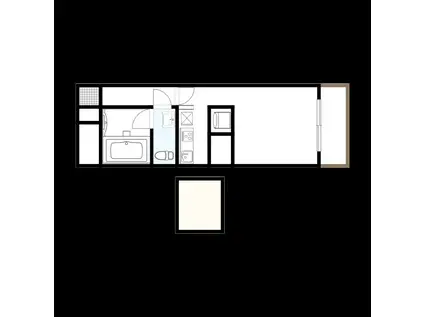 エステートモア博多I(1K/8階)の間取り写真